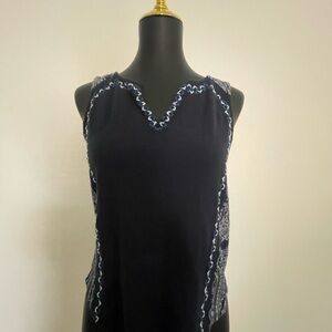 Lucky Brand Blue Paisley Top